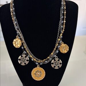 Chic Gold and Silver Layered Necklace